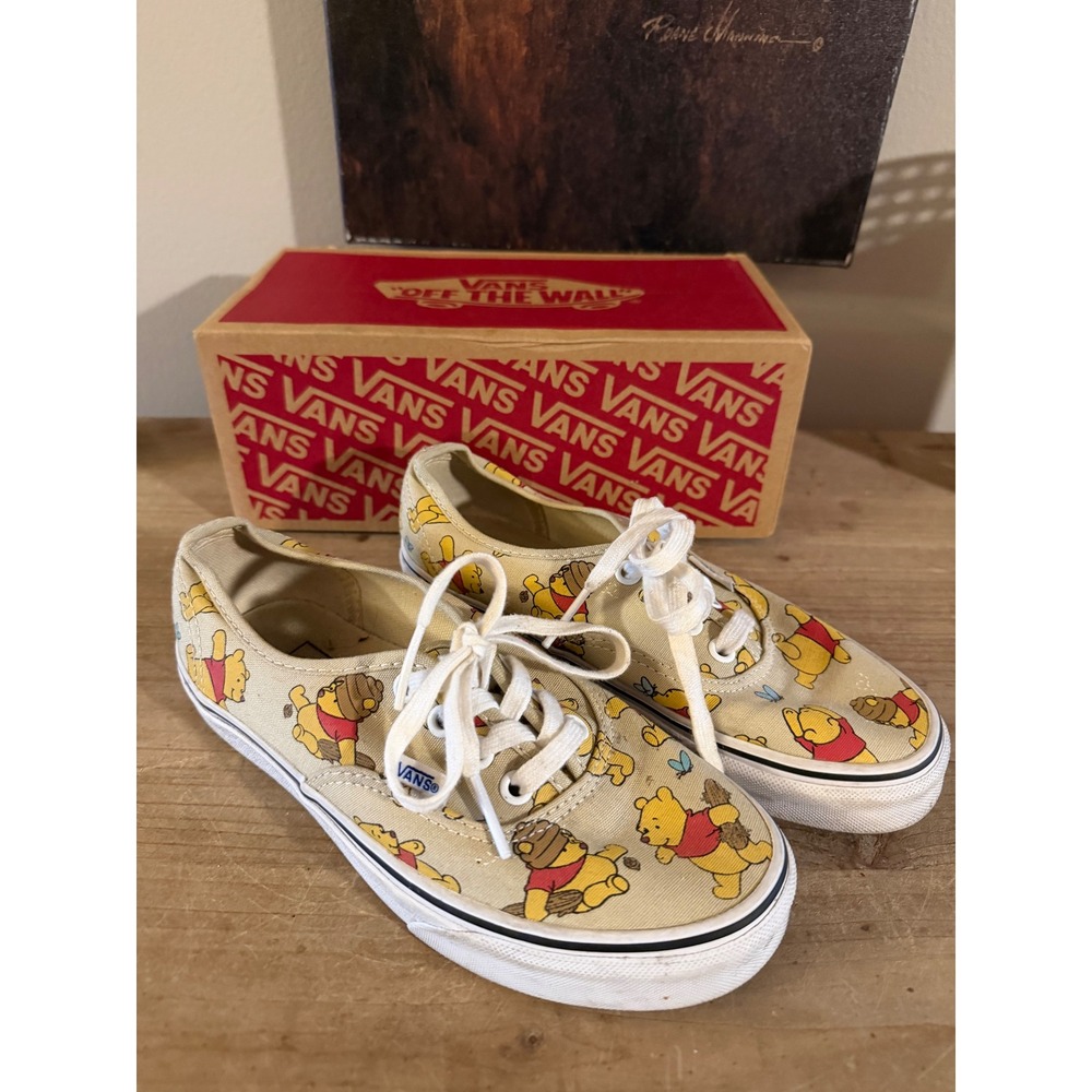 Vans Authentic Winnie the Pooh Graphic Canvas Low Top Sneakers